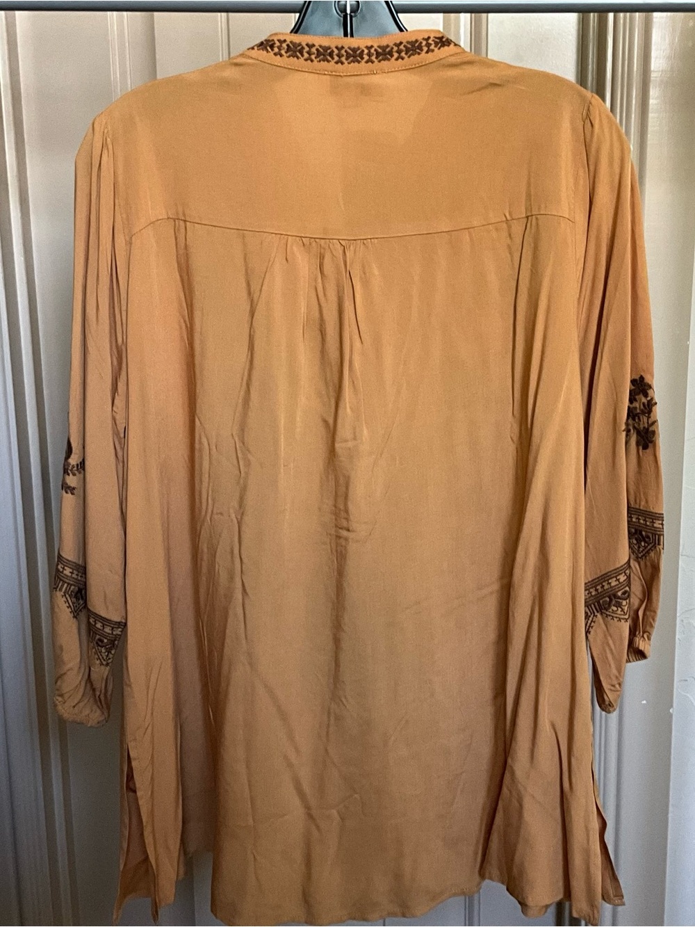 Angel Heart Boutique Mustard Embroidered Floral Top - Picture 2 of 10